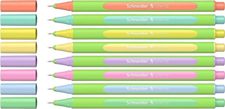 Schneider 191088 Fineliner Serisi 0,4 mm 8'li Paket Pastel Karışık Renk Set