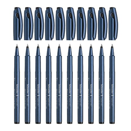 Schneider Topball 857 Roller Pen 0.6 Uç 10 Lu Set Siyah