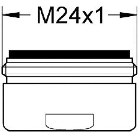 Grohe Lavabo Bataryası Perlatörü M24 X1 Dış Dişli Krom - 13929000