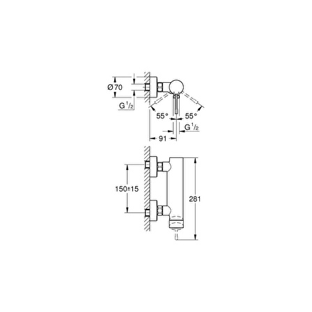 Grohe Essence Tek Kumandalı Duş Bataryası - 33636001