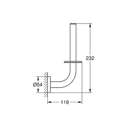 Grohe Essentials Dikey Yedek Tuvalet Kağıtlığı Banyo Aksesuarı - 40385001