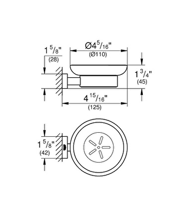 Grohe Sabunluk Seti Eurocube Krom - 40754001