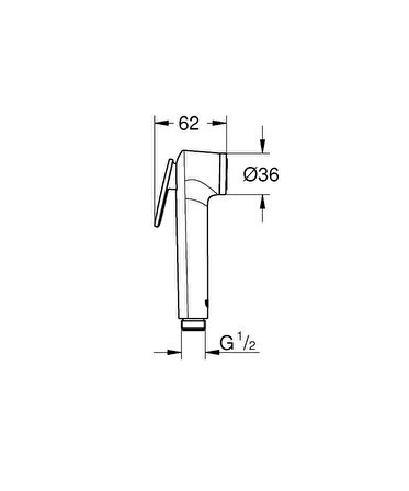 Grohe Tempesta-F Taharet Spreyi için El Duşu 1 Akışlı- 27512001