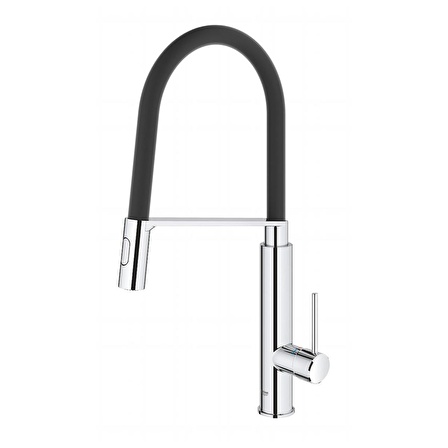 Grohe Eviye Bataryası Spiralli 2Fonk Concetto Krom/Siyah-31491000