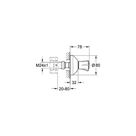 Grohe Costa L Ankastre Stop Valf - 19808001