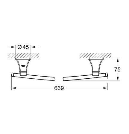 Grohe Grandera Uzun Havluluk 600 mm Banyo Aksesuarı - 40629IG0