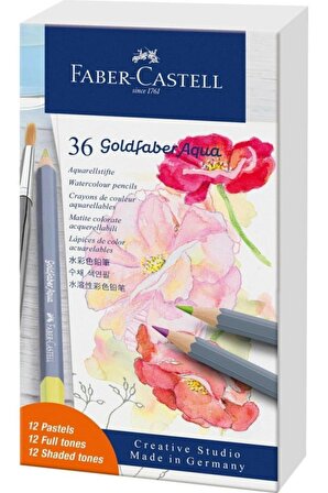 Faber-Castell Goldfaber Aqua Sulandırılabilir Boya Kalemi 36'LI Pastel Renkler
