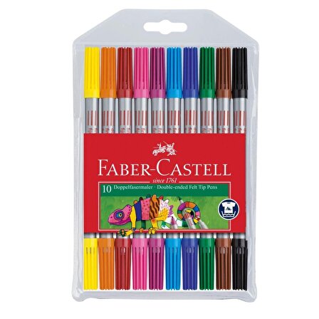 Faber-Castell Çift Uçlu Keçeli Kalem10 Renk