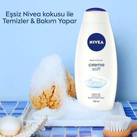Nivea Creme Soft Badem Yağı Aromalı Nemlendirici Tüm Ciltler İçin Duş Jeli 750 ml