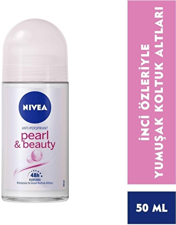 Nivea Pearl & Beauty Antiperspirant Ter Önleyici Leke Yapmayan Kadın Roll-On Deodorant 50 ml