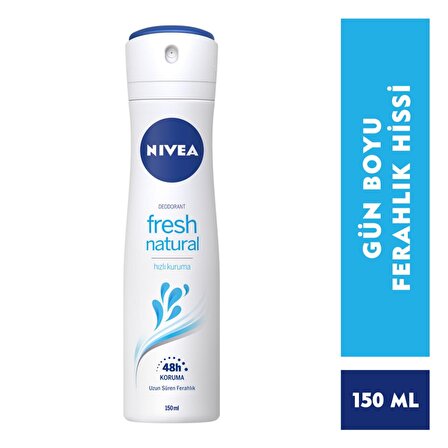 Nivea Fresh Natural Pudrasız Sprey Deodorant 150 ml