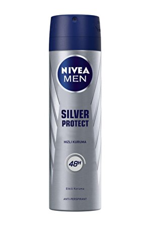 Nivea Silver Protect Antiperspirant Leke Yapmayan Erkek Sprey Deodorant 150 ml