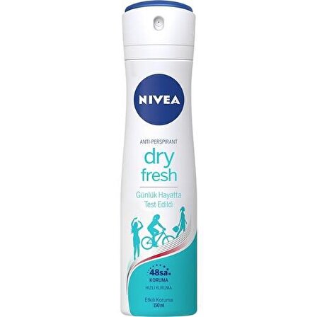 Nivea Dry Fresh Antiperspirant Ter Önleyici Leke Yapmayan Kadın Sprey Deodorant 150 ml
