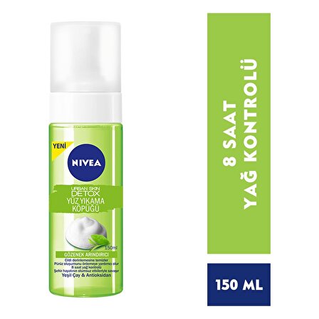 Nivea Skin Detox Hassas Cilt için Temizleyici E Vitaminli Yüz Temizleme Köpüğü 150 ml 