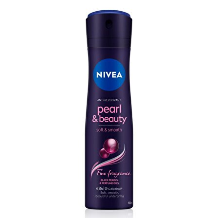 NIVEA Kadın Sprey Deodorant Pearl&Beauty Fine Fragrance,48 Saat Anti-perspirant Koruma  150ml