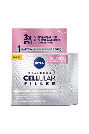 Nivea Hyaluron Cellular Fıller + Sıkılaştırıcı Yaşlanma Karşıtı Gündüz Kremi Spf 30 50 ml