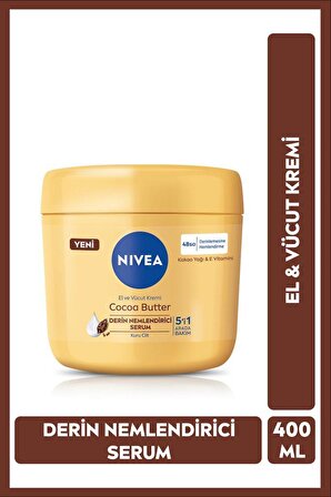 NIVEA Cocoa Butter El ve Vücut Bakım Kremi 400ml