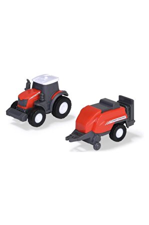 Dickie Toys Massey Ferguson Mikro Çiftlik Kamyonu Traktör Ve Römorklu 203735004 GKO