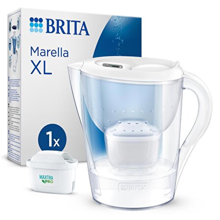 BRITA Marella XL Filtreli Su Arıtma Sürahisi – Beyaz (3,5 L)