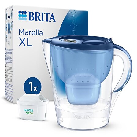BRITA Marella XL Filtreli Su Arıtma Sürahisi – Mavi (3,5 L)