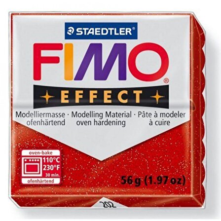 Fimo Effect Polimer Kil 57g No:202 Glitter Red