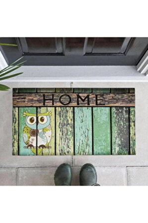 Giz Home Mozaik Yeşil 40x60 Desenli Kapı Önü Paspası