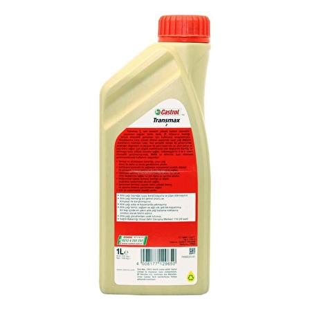 Castrol Transmax Z 1 Litre Sentetik Otomatik Şanzıman Yağı