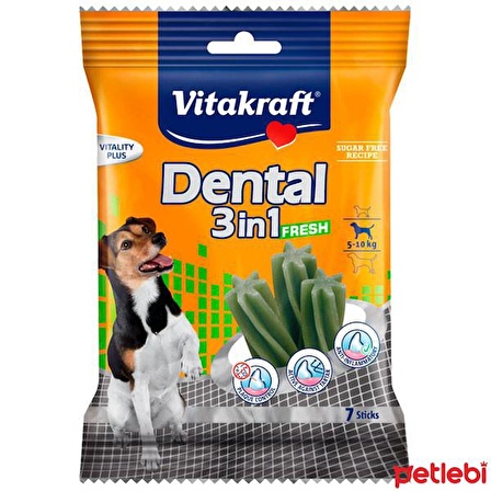 Vitakraft Dental Naneli Orta Irk Köpek Ödül Çubuğu 120gr