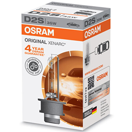 Osram D2S Xenon Ampul 35W (4 Yıl Garantili) 1 Adet