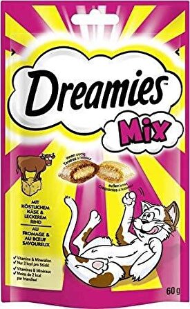 Dreamies Mix Peynir - Sığır Etli Granül Yetişkin Kedi Ödülü 60 g 