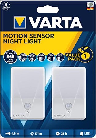 VARTA Hareket sensörlü LED gece lambası 2'li Paket