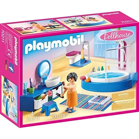 Playmobıl Dollhouse 70211 Banyo, 4 Yaş ve Üstü