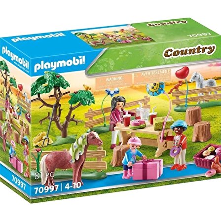Playmobıl Country 70997 Midilli Çiftliğinde Çocuk Doğum Günü Partisi, 4 Yaş ve Üstü Çocuklar Için Oyuncak