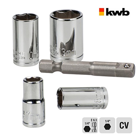 Kwb Bits Lokma Seti 50mm 1/4 5 Parça - 49105110