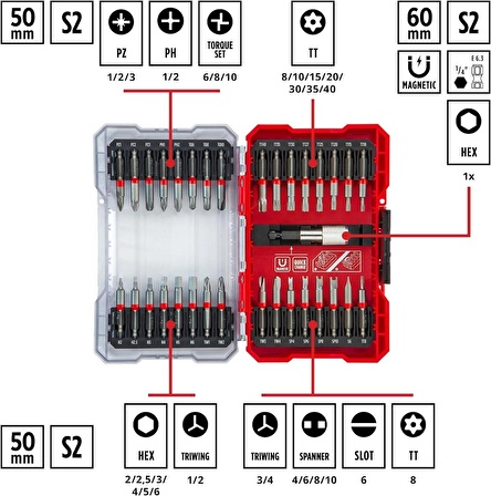 Einhell delici ve vidalama uç seti 33 parça M-CASE kutu - 49118903