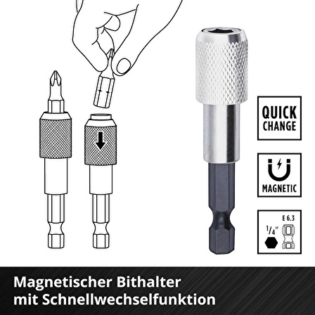 Einhell delici ve vidalama uç seti 33 parça M-CASE kutu - 49118903