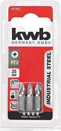 Kwb Bits Uç Seti 3 Parça Endüstriyel Pz 2 25 Mm 49121102