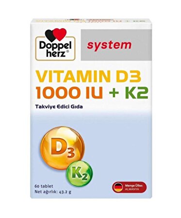 Doppelherz System Vitamin D3K2 60 Tablet