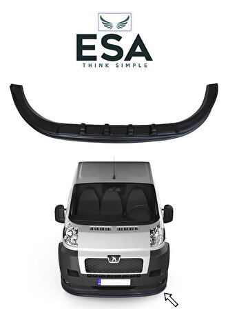 ESA Peugeot Boxer 2014 ve Sonrası Siyah Ön Tampon Eki Lip ABS