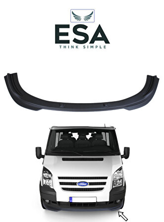 ESA Ford Transit 2000-2013 Siyah Ön Tampon Eki Lip ABS