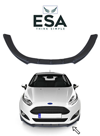 ESA Ford Fiesta 2009-2017 Siyah Ön Tampon Eki Lip ABS