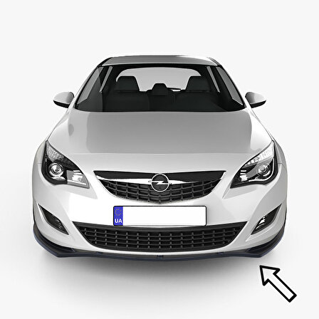 ESA Opel Astra J 2009-2015 Siyah Ön Tampon Eki Lip ABS