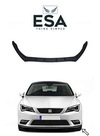 ESA Seat Leon 2006-2018 Siyah Ön Tampon Eki Lip ABS