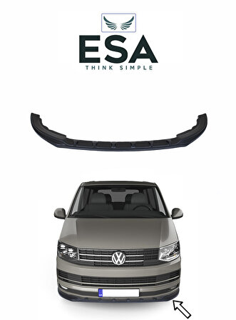 ESA Volkswagen Transporter T6.1 2019-2022 Siyah Ön Tampon Eki Lip ABS