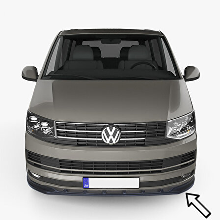 ESA Volkswagen Transporter T6.1 2019-2022 Siyah Ön Tampon Eki Lip ABS
