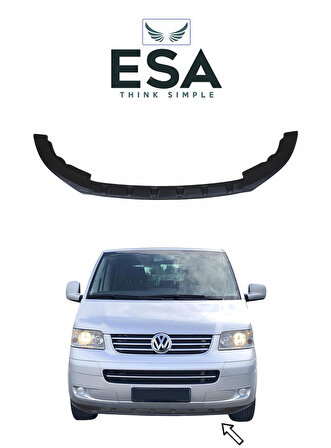 ESA Volkswagen T5 2010-2015 Sport Model Siyah Ön Tampon Eki Lip ABS