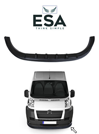 ESA Citroen Jumper 2014 ve Sonrası Siyah Ön Tampon Eki Lip ABS