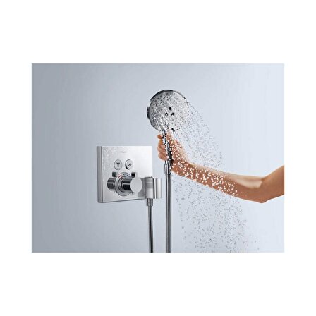 Hansgrohe ShowerSelect Termostat Ankastre Montaj Krom, 2 Çıkış Hortum Bağlantısı ve Duş Askısı