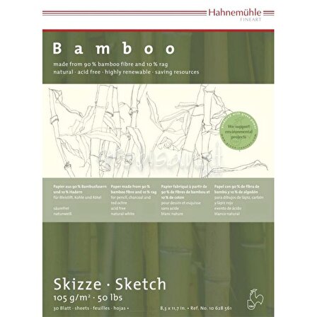 Hahnemühle Bamboo Skizze Çizim Blok 105g 30 Yaprak A5