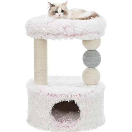 Trixie Kedi Tırmalama ve Yatağı 73 Cm Beyaz/Pembe